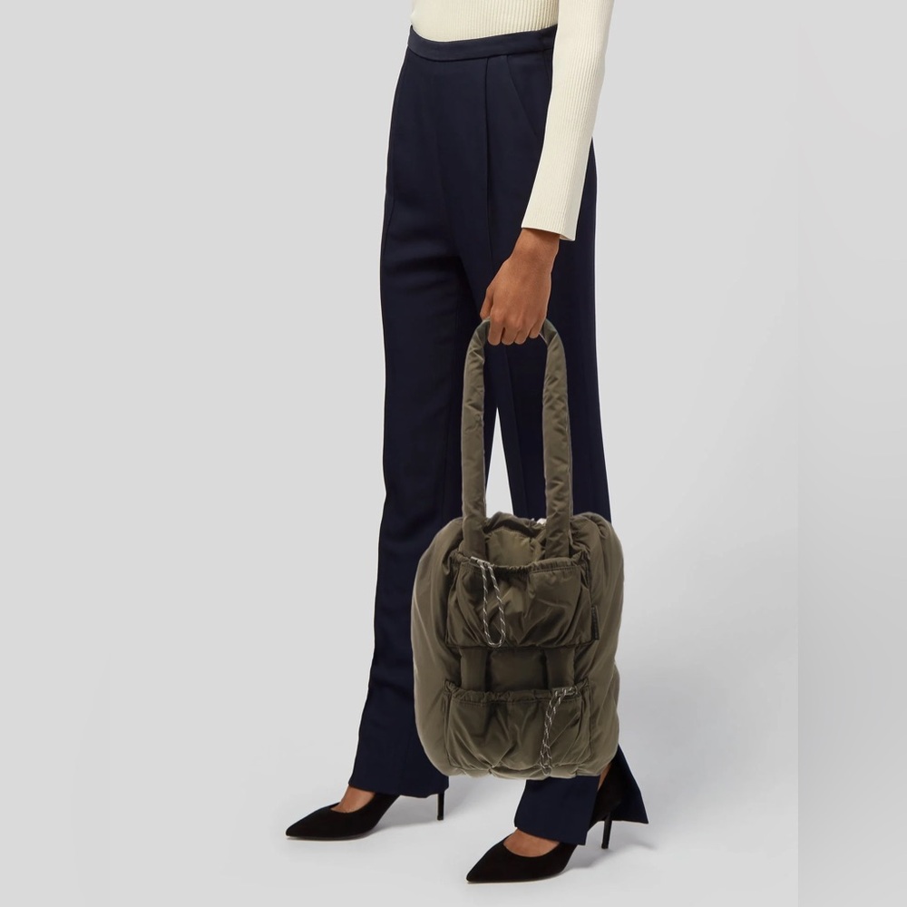 Dagne Dover Chocolate Brown Quilted Puffer Tote Bag